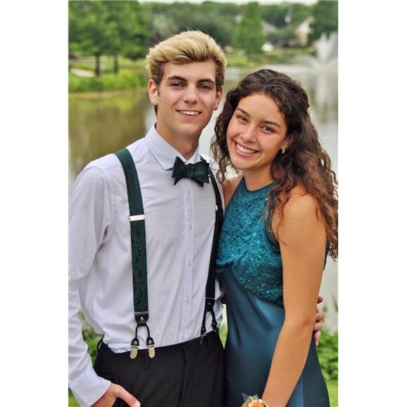 Paisley Suspenders and Self Tied Bow Tie for Men with Pocket Square Set - Picture 5 of 7